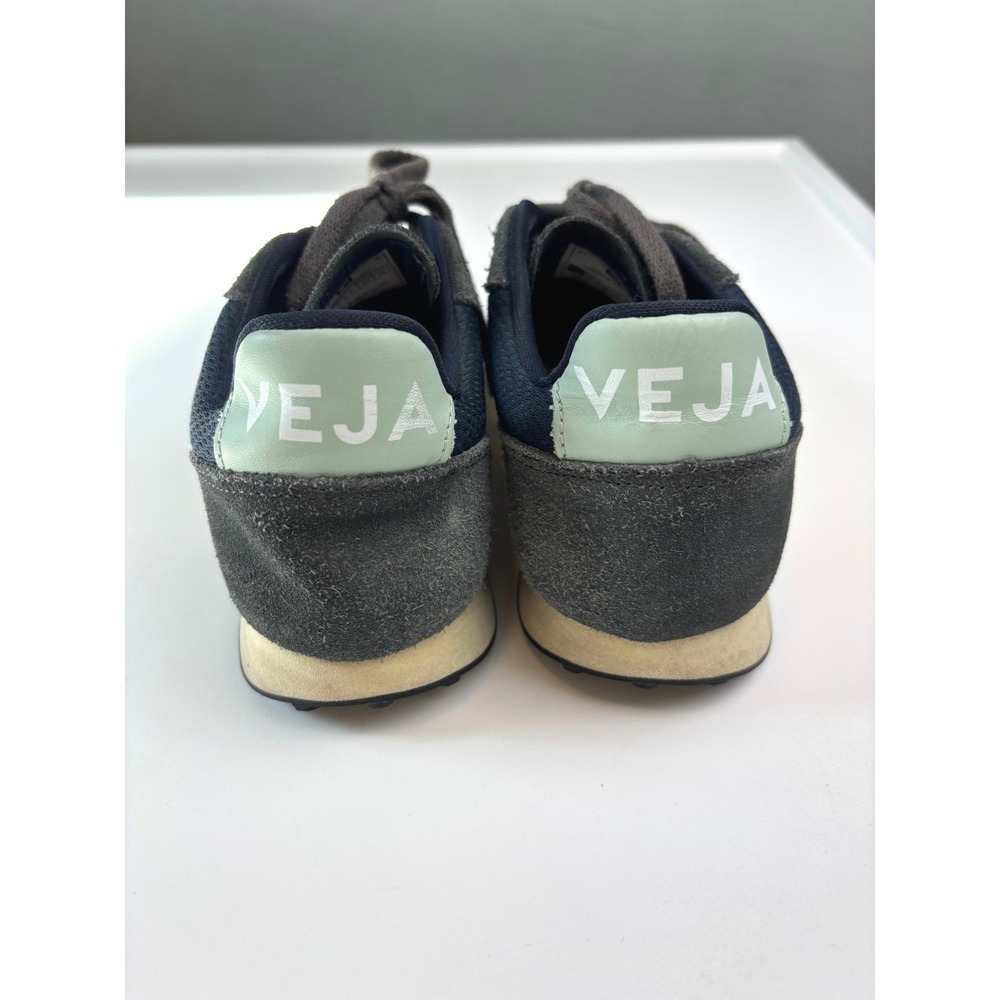 Veja Rio Branco Sneakers Navy Grey Women's Size 6 Suede Mesh Low Top Trainers - Picture 3 of 10